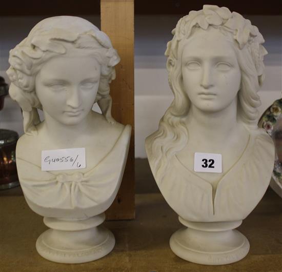 2 Copeland Parianware busts
